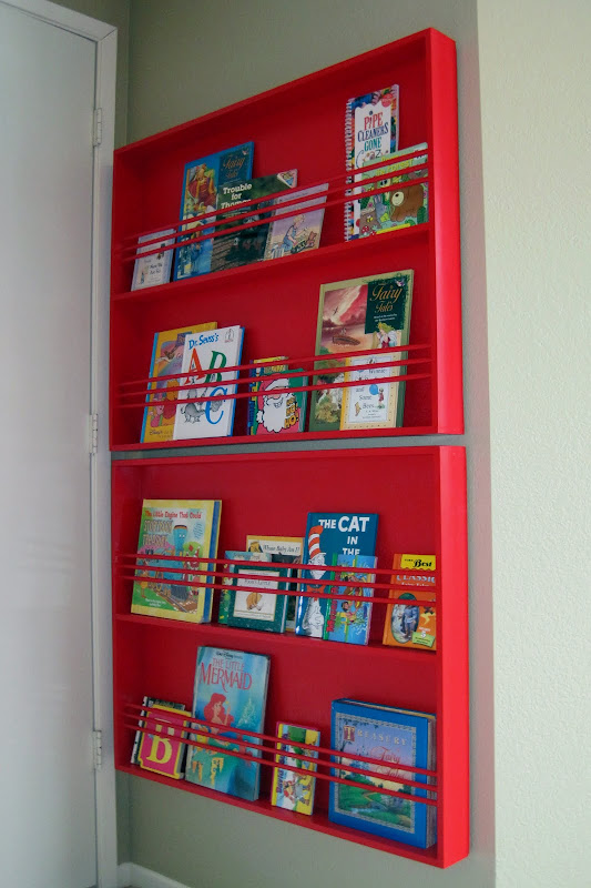 Seriously Daisies Red Bookshelves